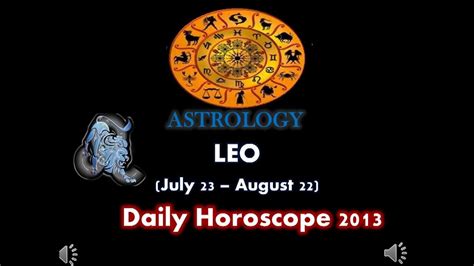 Horoscope Leo Daily Predictions 01032013 Youtube