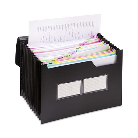 Sooez 13 Pockets Expanding File Folder With Sticky Labels Accordion