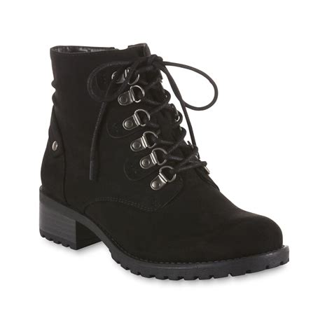 Metaphor Womens Zara Lace Up Ankle Boot Black