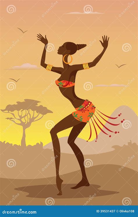 Illustrazione Di Vettore Della Donna Africana Illustrazione Vettoriale