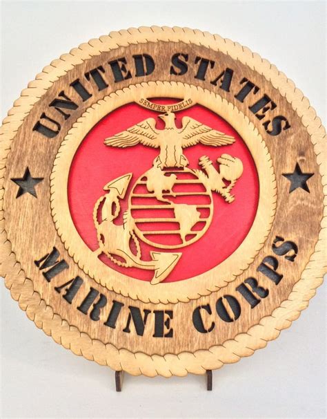 Marine Corp Lg Plaque Locally Made Stars And Stripes The Flag Store