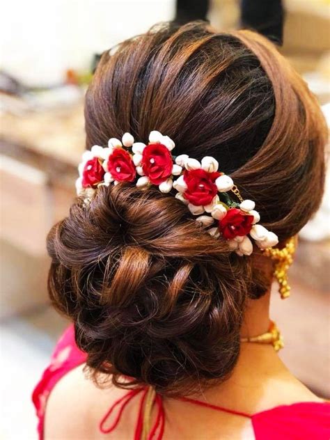 perfect hair style for indian wedding function for long hair stunning and glamour bridal haircuts
