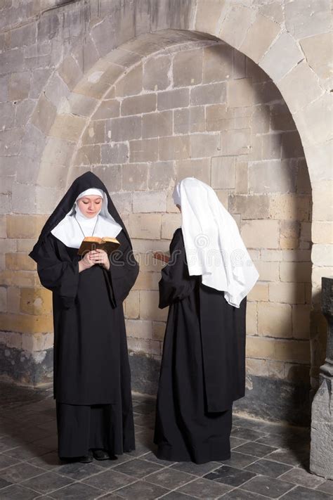 Two Nuns In An Old Convent Stock Image Image Of Holy