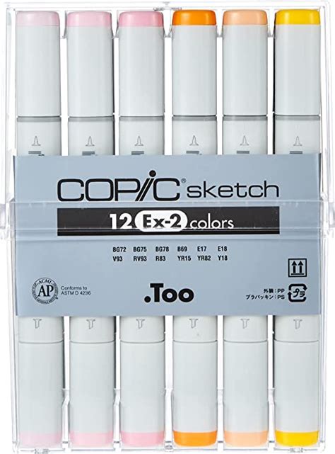 Amazon Com Copic Markers Piece Sketch Ex Set Artists Markers Arts Crafts Sewing