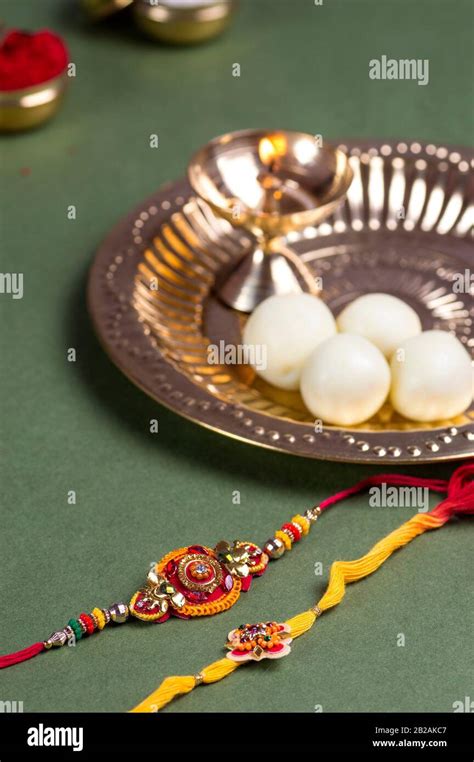 Indian Festival Raksha Bandhan Or Rakhi Background With An Elegant