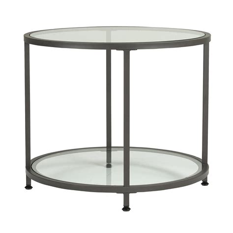 Studio Designs Home 710040 Camber Round Side Table In Pewter With
