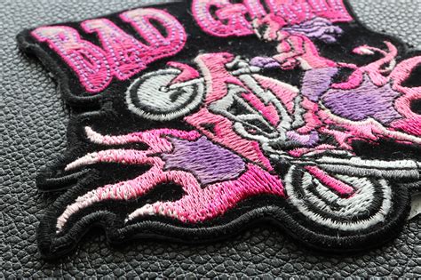 Bad Girl Wheeley Biker Small Patch Biker Patches Thecheapplace