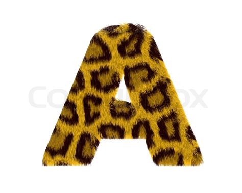 Letter From Tiger Style Fur Alphabet Stock Image Colourbox
