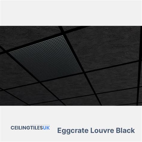 600 X 600mm Black Eggcrate Louvre Ceiling Tiles Uk