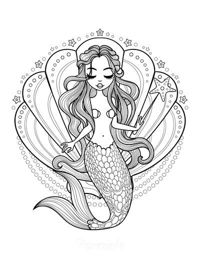 Free Printable Mermaid Coloring Pages Mermaid Coloring Book Mermaid