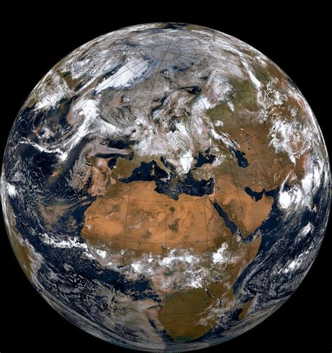 Global View From Metop Weather Satellite Global Views Earth View