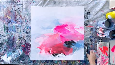 Abstract Acrylic Painting Techniques Using A Catalyst Wedge Painting