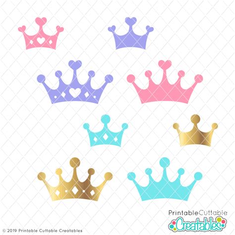 Prince And Princess Crowns Free Svg Files For Silhouette And Cricut