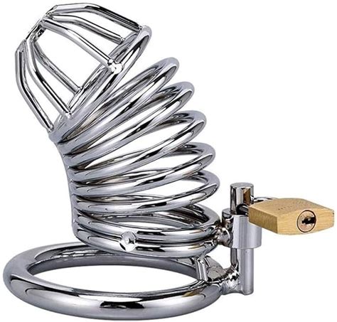 Scll Cintur N De Castidad Cintur N De Castidad Masculino De Metal Acero Inoxidable Jaula De