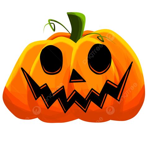 Scary Pumpkins Png Transparent Scary Halloween Orange Pumpkin Cartoon