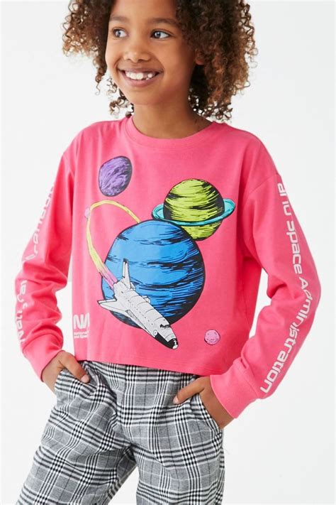 Girls Nasa Graphic Tee Kids Forever 21 Nasa Clothes Kids Graphic