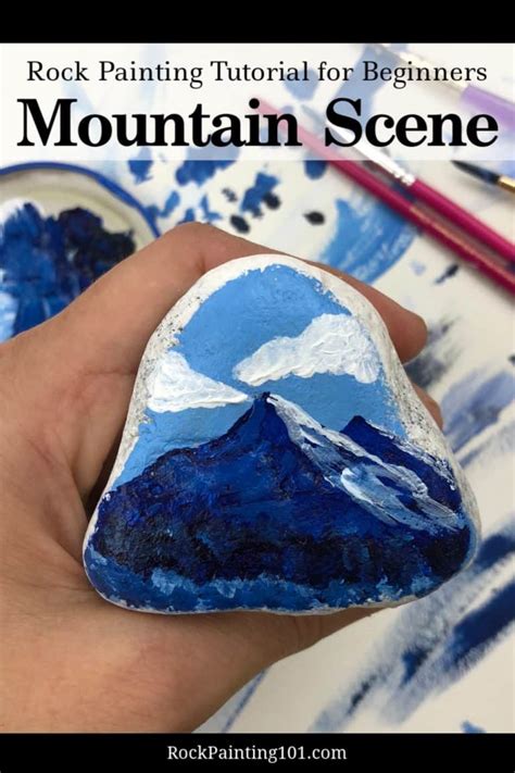 Easy Mountain Painted Rocks Rock Painting 101
