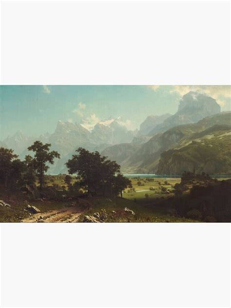 Albert Bierstadt Lake Lucerne Switzerland Canvas Print For Sale By