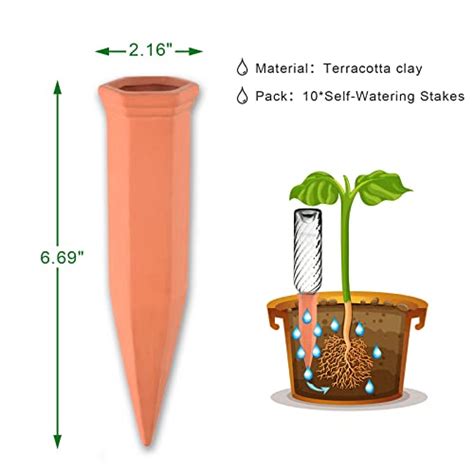 Chonsun Plant Self Watering Spikes Terracotta Plant Watering Spikes