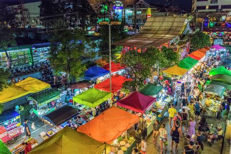 An Aerial View Of The Banzaan Night Market In Patong Phuket Thailand