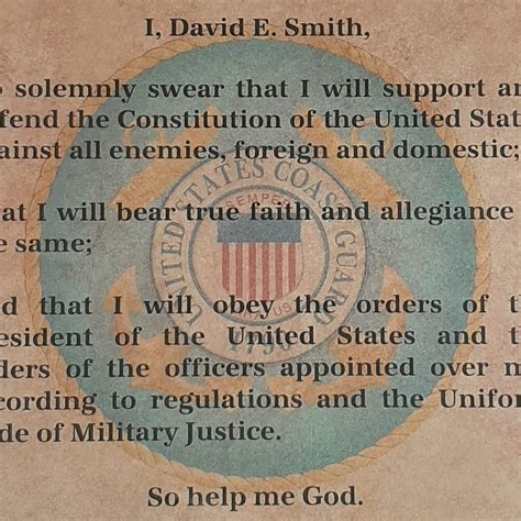 Better Us Military Officer Oath Of Office Army Navy Marines Etsy