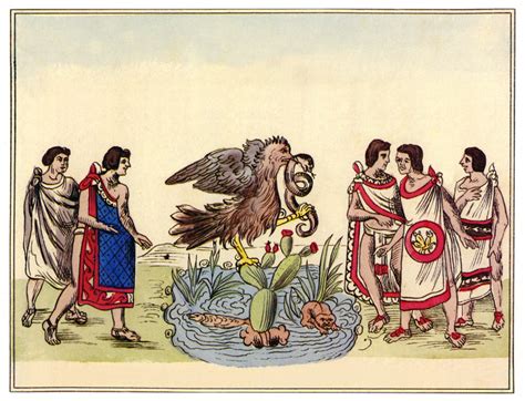 The Founding Of Tenochtitlan Painting Frontispiece Of The Codex