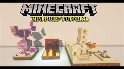 Miniature Minecraft Builds Tutorial End Cityship Nether Fortress