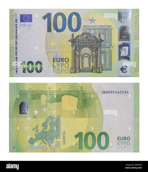 New 100 Euro Banknotes 2019 Front And Back Side Stock Photo Alamy