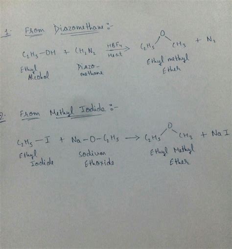 How Will You Prepare Ethyl Methyl Ether From Following 1