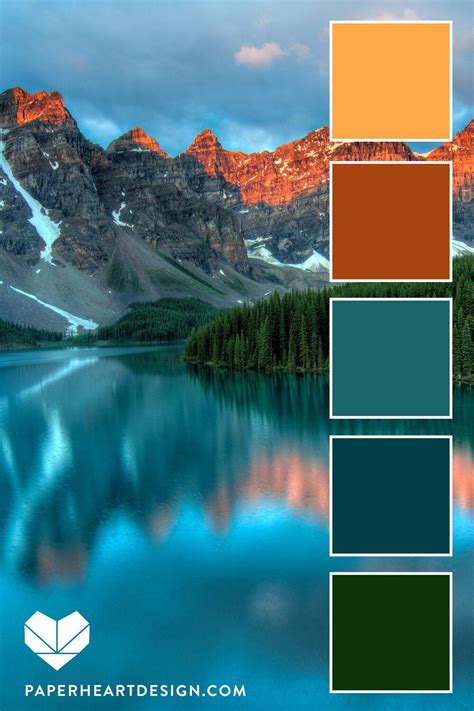 Mountain Sunset Inspired Color Palette Earth Tones Color Palette