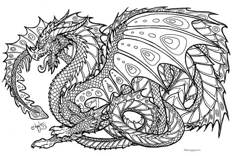 Advanced Difficult Dragon Coloring Pages