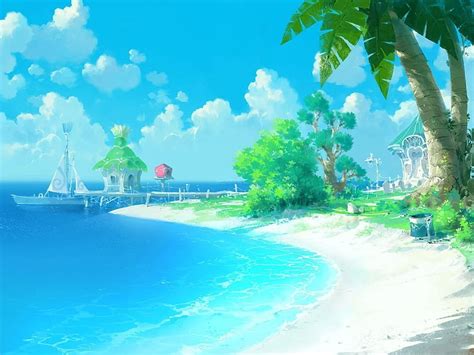 Anime Beach Anime Summer Beach HD Wallpaper Pxfuel
