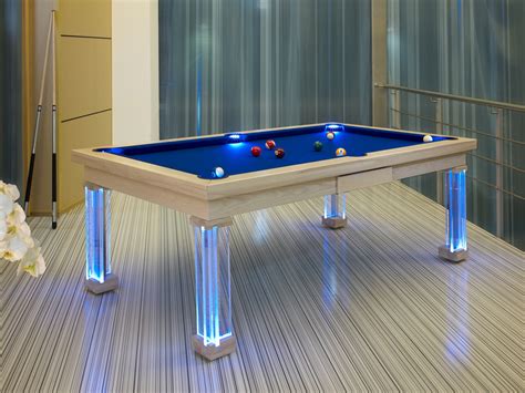 Stained White Luxury Dining Pool Table