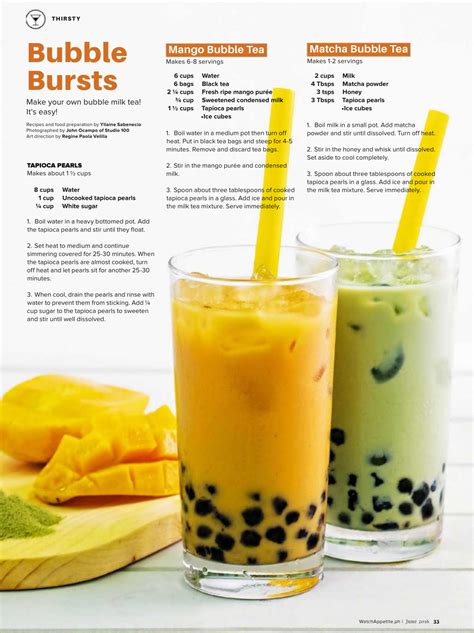 mango bubble tea and matcha bubble tea tea drink recipes milk tea recipes coffee recipes food