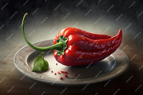 Premium Ai Image Red Hot Chili Pepper Spicy Food Ingredient