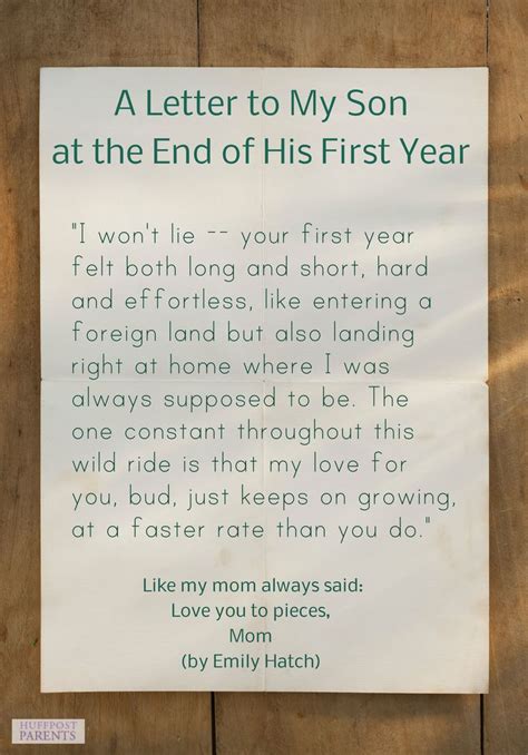 Letter To My Son From Mom Quotes
