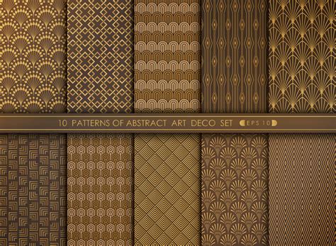 Abstract Grand Antique Art Deco Pattern Design Set You Can Use For Art