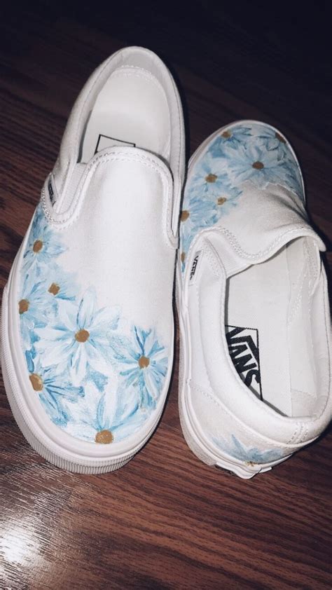 Shelbyyburns Hand Painted Flower Vans Painted Shoes Diy Custom