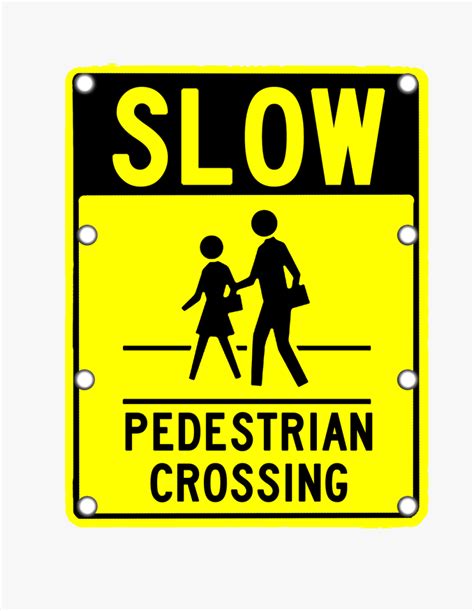 Slow Pedestrian Crossing Sign Signs Vector Slow Pedestrian Crossing