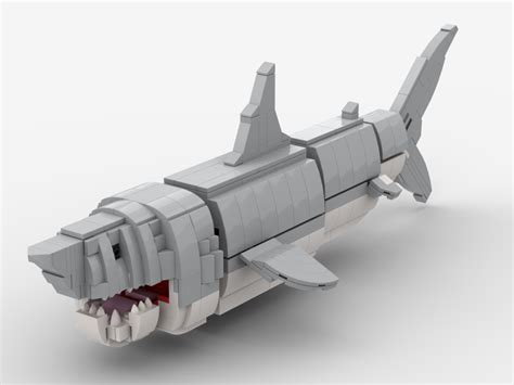 Lego Moc Great White Shark By Blackscreamx Rebrickable Build With Lego