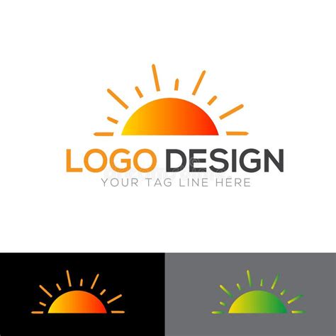 Logo De Soleil Levant Illustration De Vecteur Illustration Du Symbole