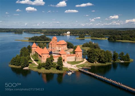 Trakai Island Castle By Imajin Castle Island Lake