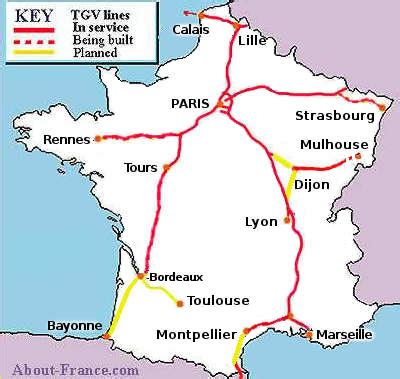 Tgv Routes France Map