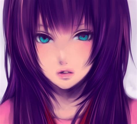 Purple Haired Anime Girl By Sasukexsariya On Deviantart