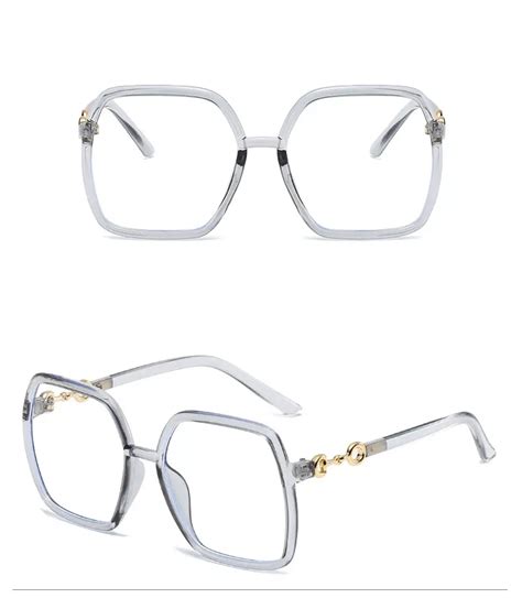 oversize square frame clear lens glasses retro fashion temu