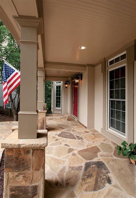 Gorgeous Wooden And Stone Front Porch Ideas 11 Stone Porches Front