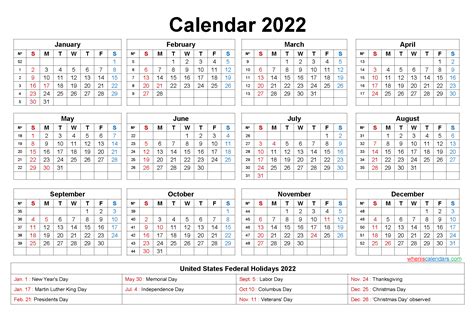 Free Microsoft Word 2022 Calendar Templates
