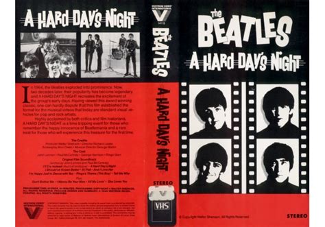 Beatles The A Hard Days Night On Vestron Video International United Kingdom Betamax