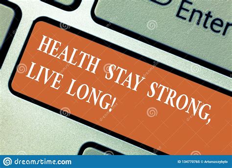 Writing Note Showing Health Stay Strong Live Long Business Photo