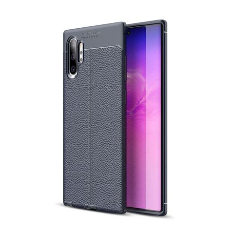 At release the galaxy note 10 plus was samsung's biggest and most powerful phone, and its aura colors almost symbolically reflect smartphone luxury top to bottom. Samsung Galaxy Note 10 Plus - Coque gel finition simili cuir
